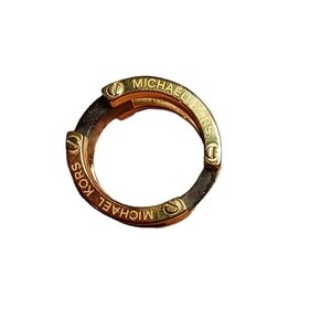 Michael Kors signed Gold Toned Tortoise Shell Folded Ring RARE Ladies 6